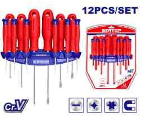 ESST1201, 12 Pcs screwdriver and precision screwdriver set Professional Hand Tool Set for Maintenance and Repair Work